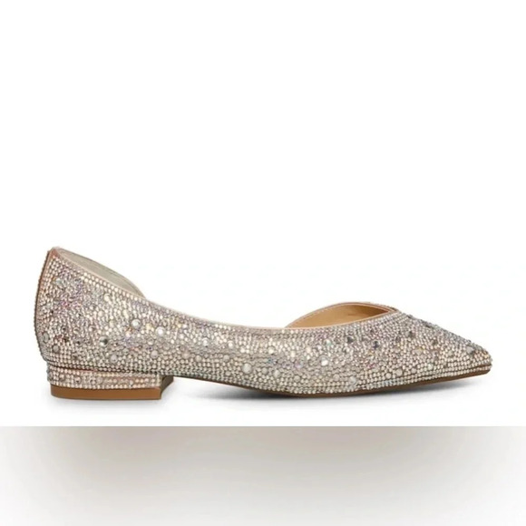🆕 Betsey Johnson Remy Ballet Flat Rhinestones Slip on Pointed Toe Shoes Size 7 - Picture 13 of 16